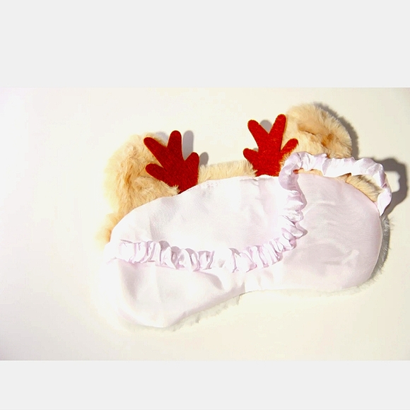 2sets Eye cover sleeping mask plush christmas gift fluff cute deer - Picture 9 of 12